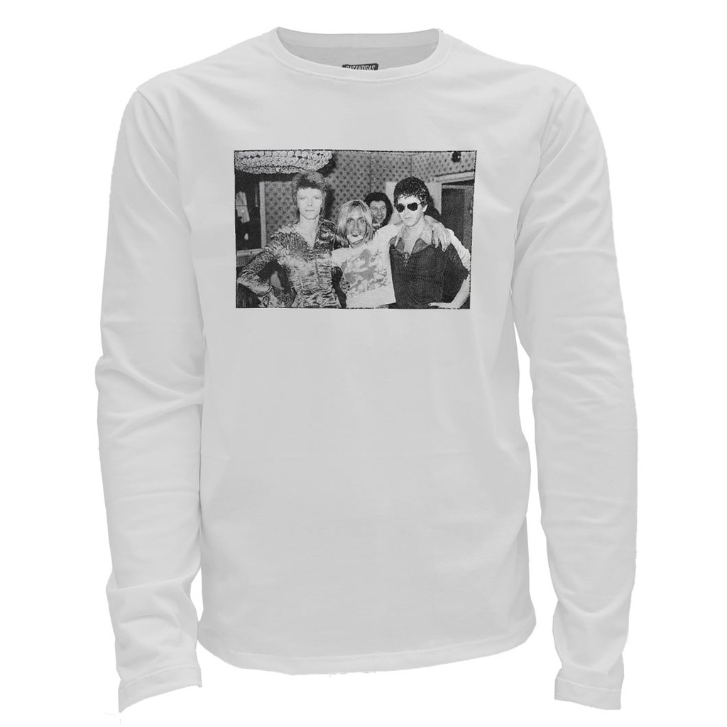 Camiseta Manga Longa Dasantigas - David Bowie - Iggy Pop - Lou Reed