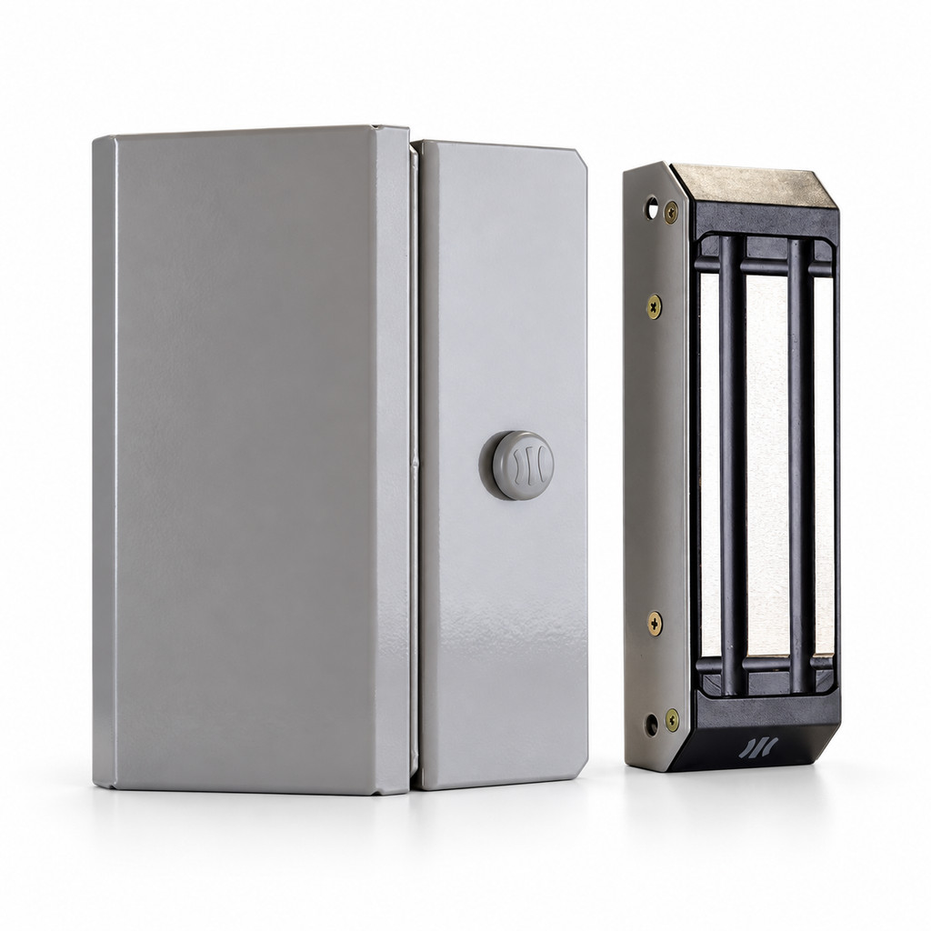 Eletroímã Magnético Sensor 150KgF 12VDC Reed Switch Porta Vidro Pivotante Deslizante Controle Acesso Segurança Suporte U