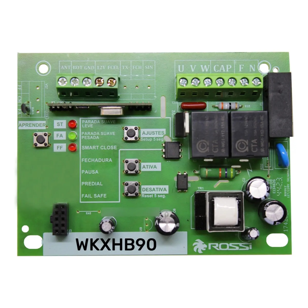 Central Placa Rossi WKXB90 Basculante ATTO Reed Switch 433MHz Opção Wi-Fi Simply Connect