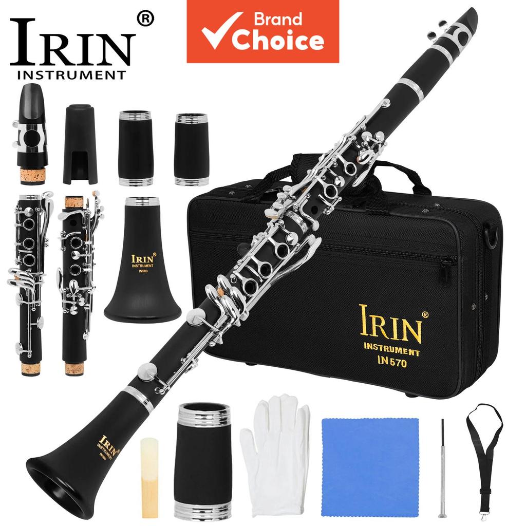 IRIN Clarinete 17 Teclas Bb Preto Profissional Sopro Baquelite De Madeira Com Caixa Reed Acessórios Prática Presente