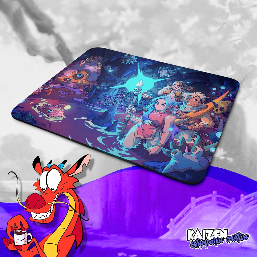 Mousepad - Sea of Stars - RPG Game / Pixel - Mapa e diversos modelos