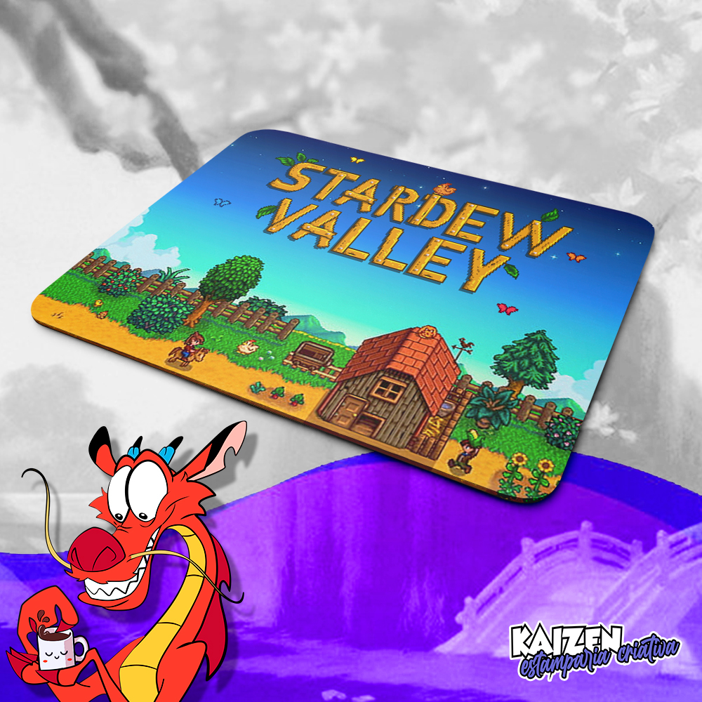 Mousepad Stardew Valley - (3 modelos e 2 tamanhos disponíveis) - Jogos e Games RPG