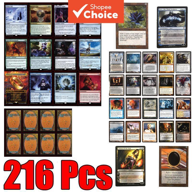 Conjunto De Cartas Proxy MTG , 216 Peças , Black Core Magic The Gathering Cards Com Dual Land Fetch P9 , O Item Final ,