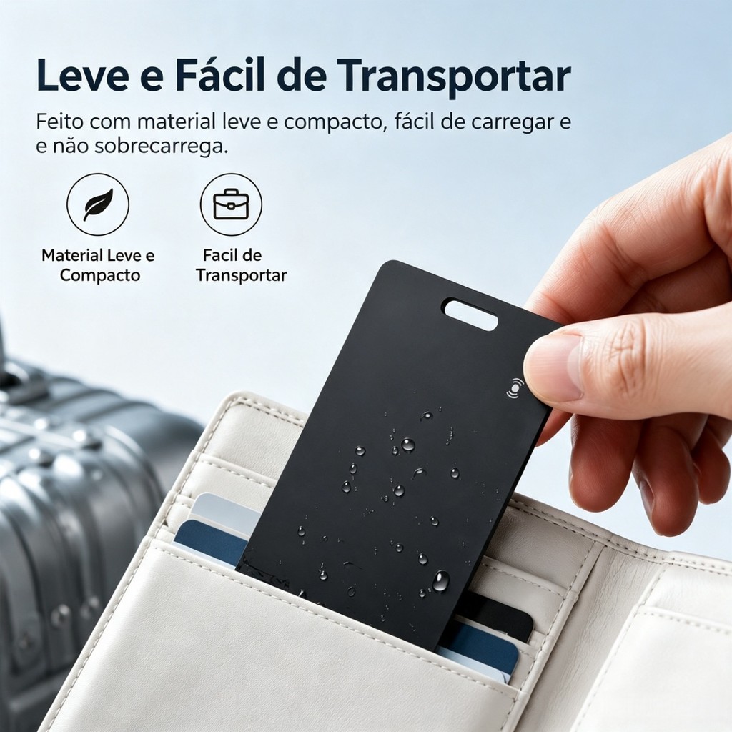 Cartão Rastreador 1,8mm Dual Recarga Sem Fio iPhone e Android