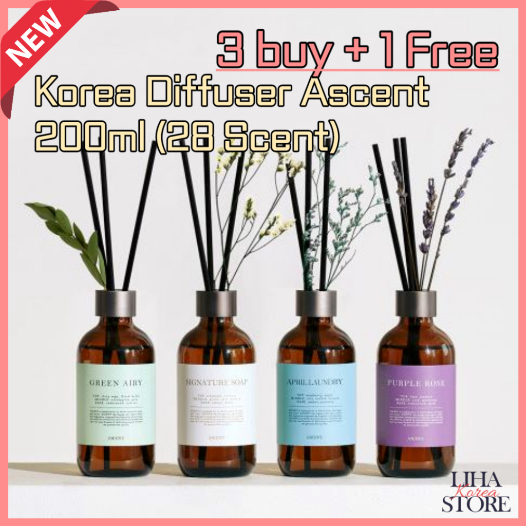 Difusor De Flores Coreia Ascent Natural Flower Reed 28Scent 200ml Aroma Óleo Essencial Aromaterapia Presente De Aniversá