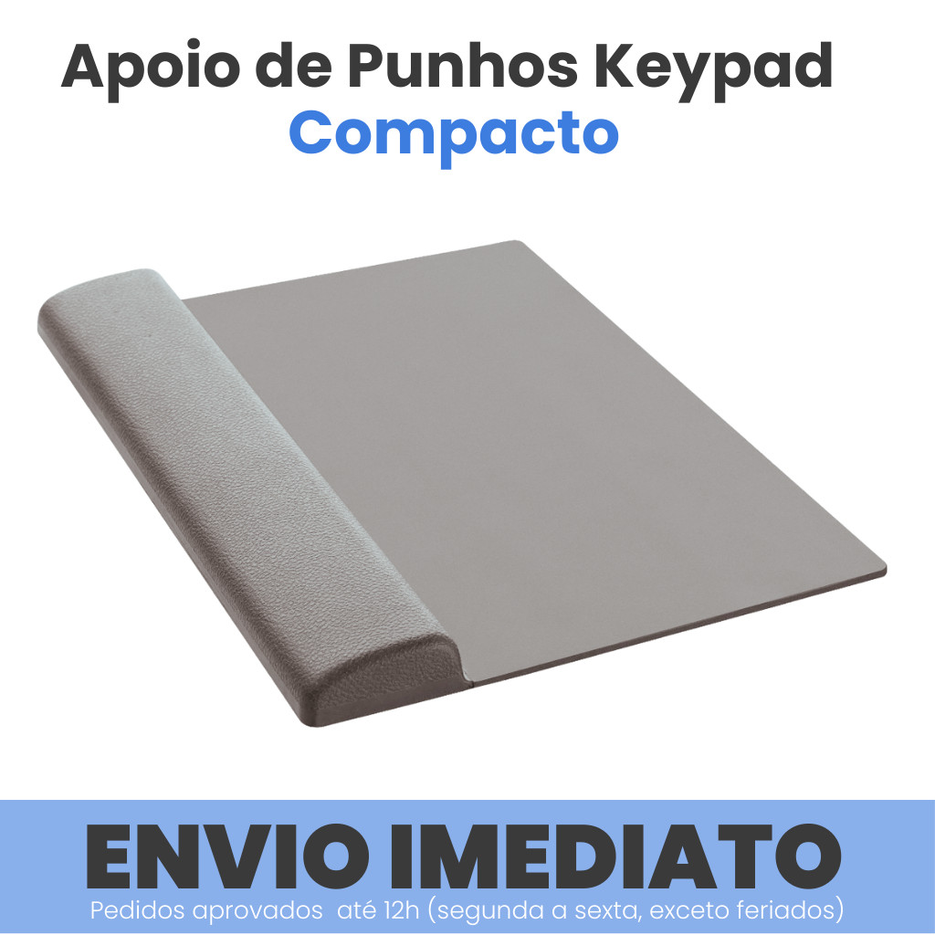 Key Pad Compacto Almofada Ergonômica com Aba para Punhos Cinza Air Micro