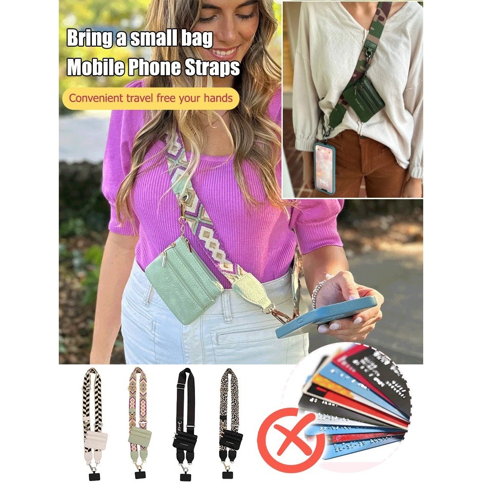 [Stylish & Functional] Phone Lanyard with Mini Bag for Crossbody Use/Adjustable Strap/Portable Pouch