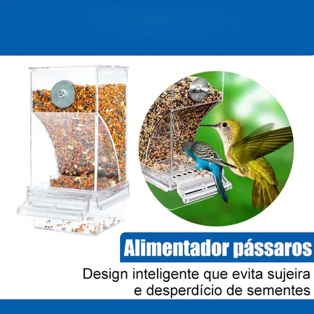 Acrylic Bird Feeder Portable Non-Slip Transparent Reusable Practical
