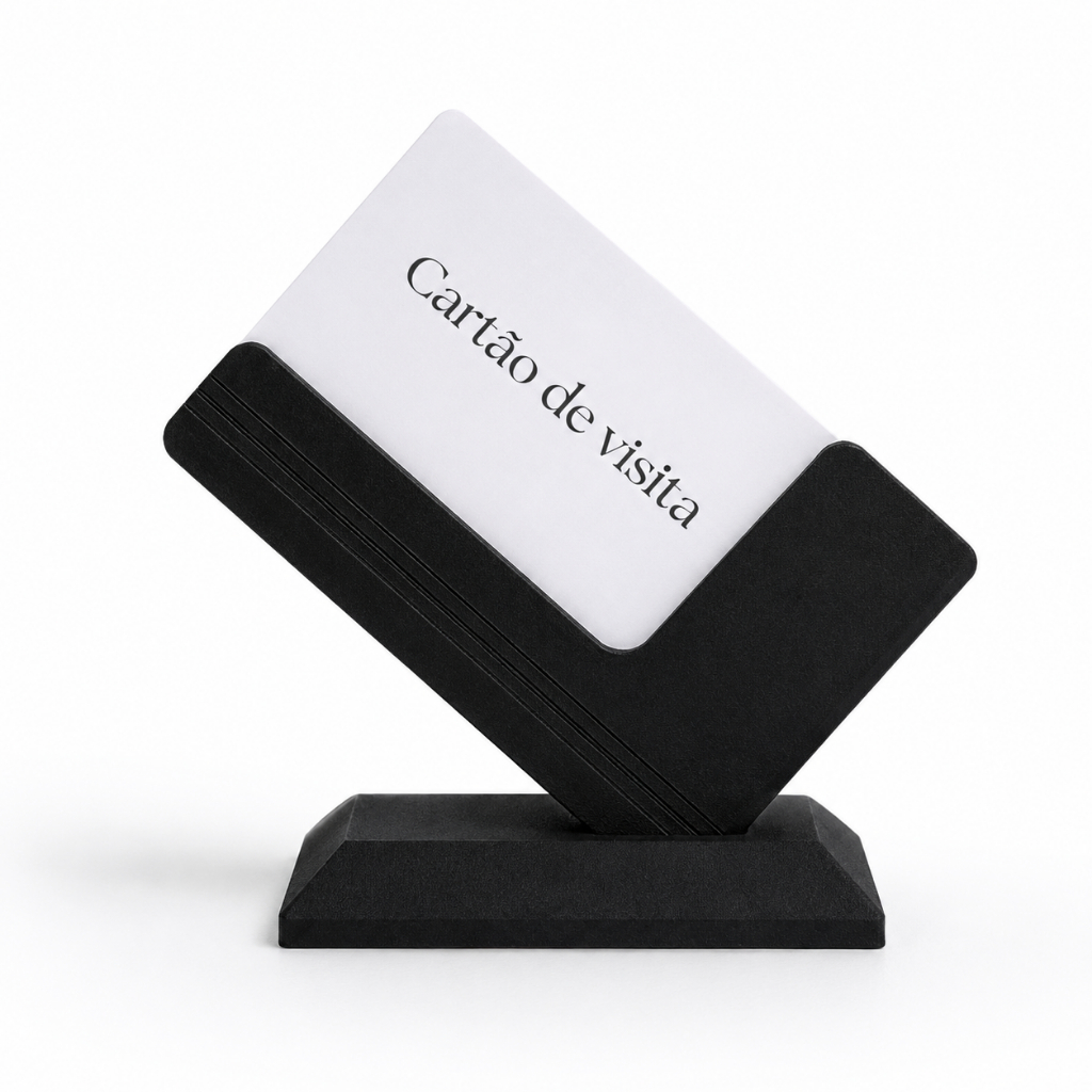 Expositor Porta Cartão de Visita Mesa Escritório Consultório Suporte Display de Mesa