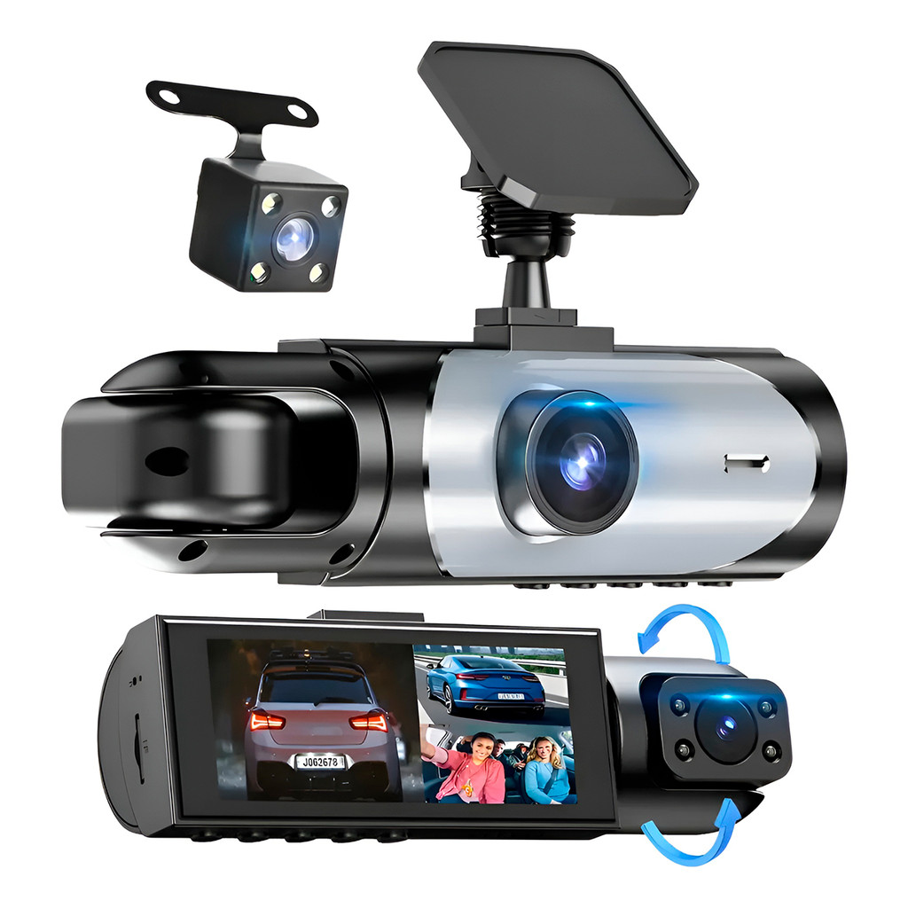 Câmera Automotiva V9 Wifi Full HD Infravermelho Lente Dupla