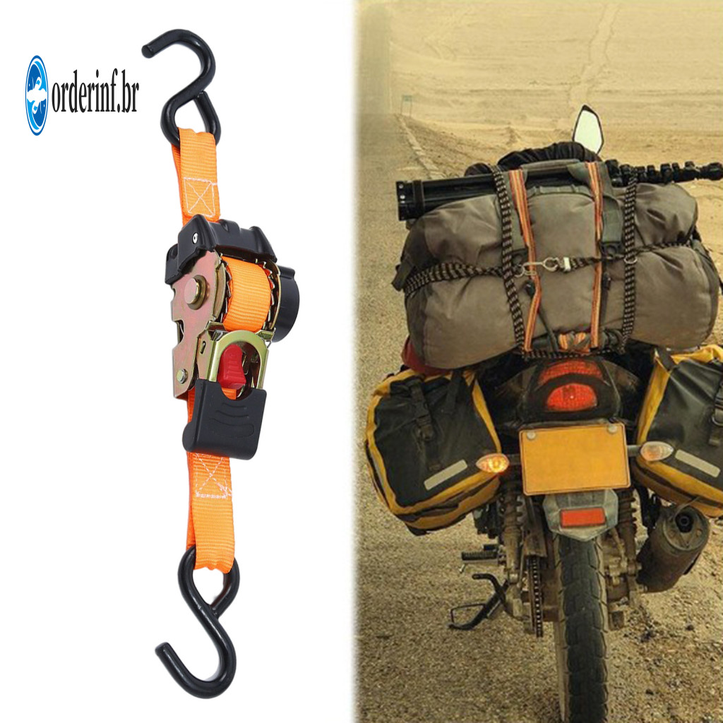 Ratchet Tie Down Straps Easy Release 1 or 2 Pcs Heavy Duty Retractable with Secure Lock Automatic One-click Rewind Load