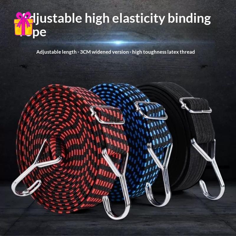 [INTH] Correia De Amarração Elástica Resistente Ajustável Qui Release Bule Cinto De Ligação Para Bagagem , Bicicleta , M