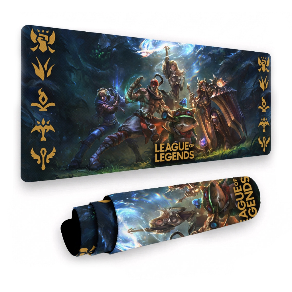 Mousepad Gamer League of Legends 90x40cm Extra Large Antiderrapante LoL
