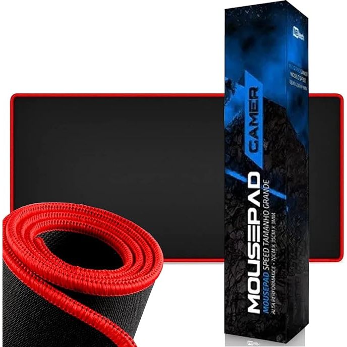 Mousepad Gamer Grande 70x35 cm - Borda Costurada Resistente a água - Large Mouse Teclado