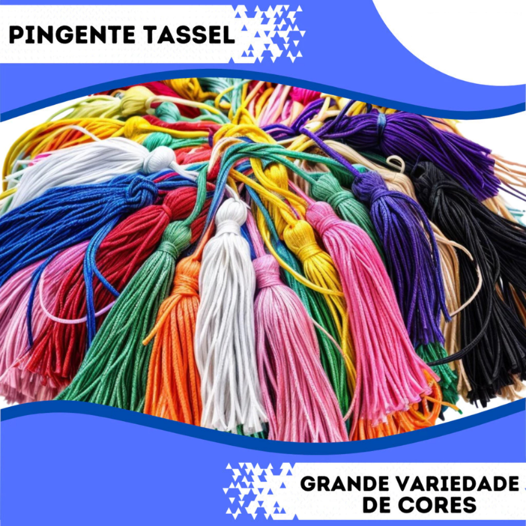 Pingente De Seda Tassel - 7cm 10 / 50 / 100 unidades - Enfeite Decoração Casamento