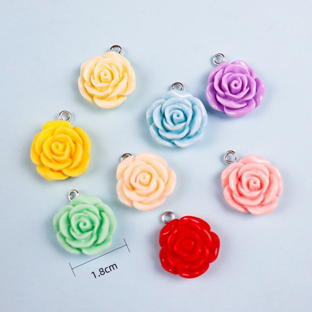 Pingente Colorido Resina P Montar Bijuterias-flor DIY 5-40pçs