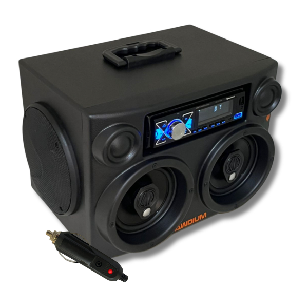 Caixa de som 3D stereo bluetooth usb pendrive com adaptador para ligar em 12V