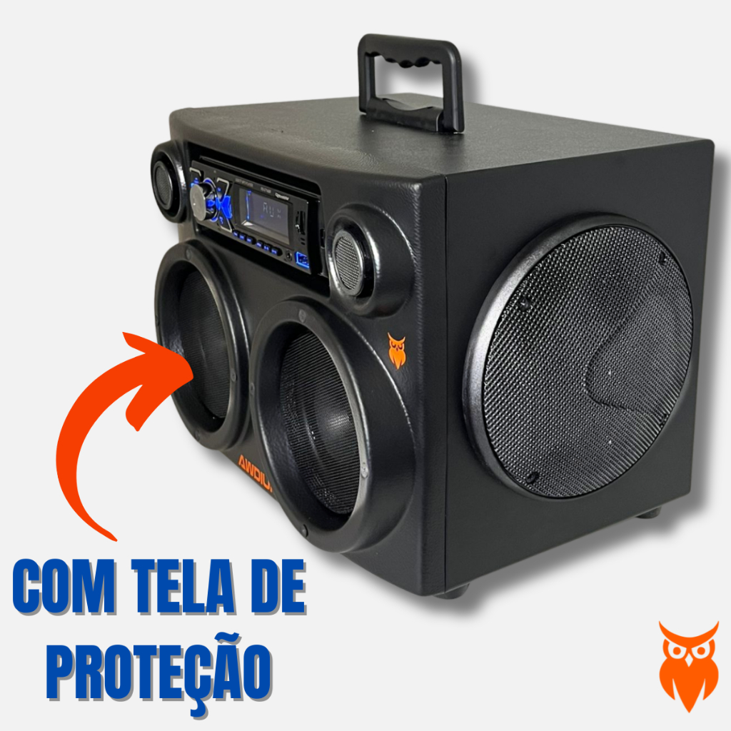 Caixa de som 3D 3 dimensões stereo bluetooth usb pendrive