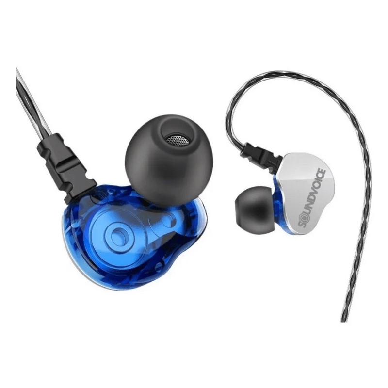FONE IN-EAR RETORNO PALCO SOUNDVOICE IN-01 AZUL