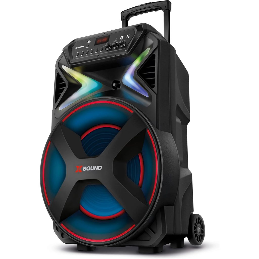 Caixa de Som Mondial CM-1000-N X Sound Amplificada 1000W RMS Bivolt