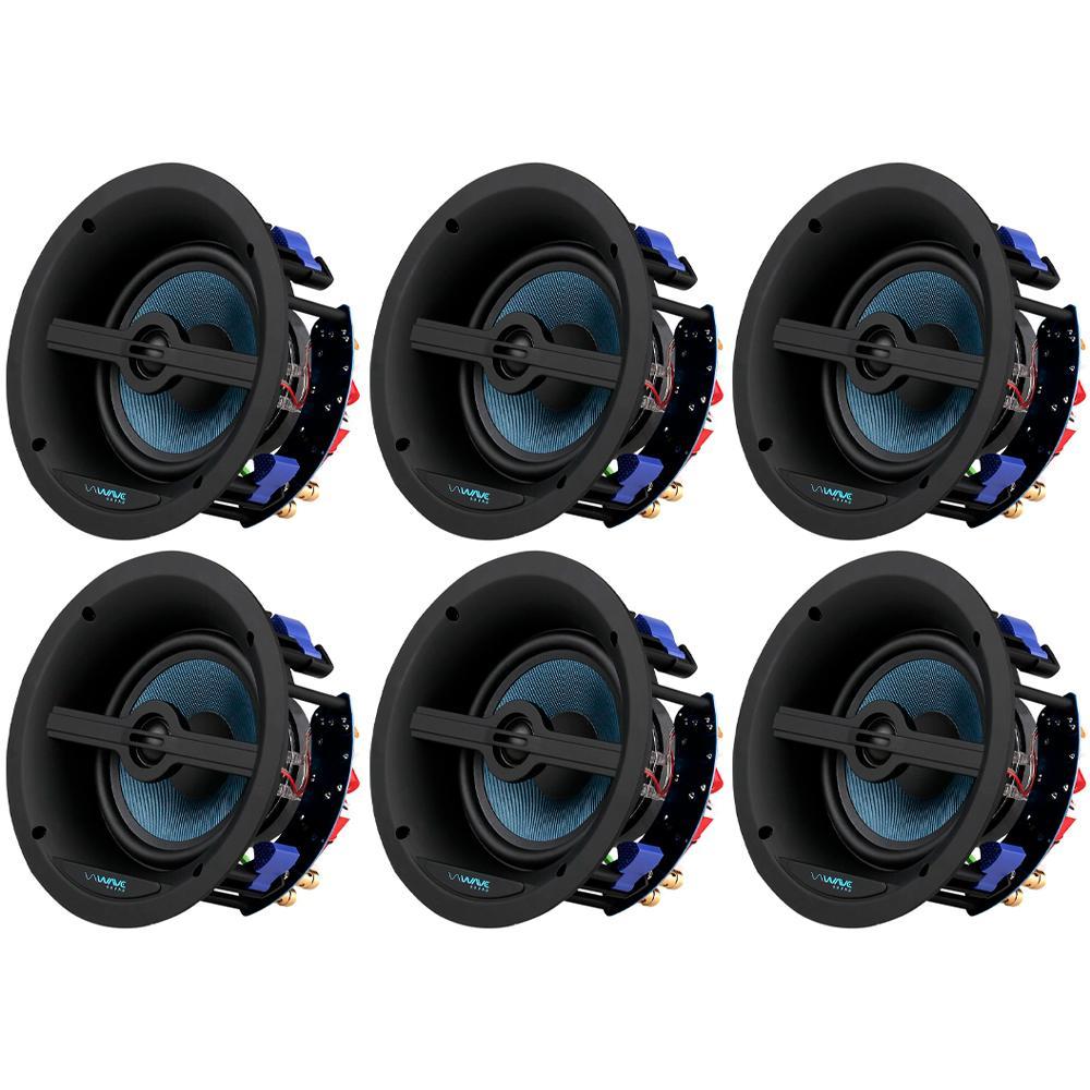 Kit 6.0ch 6 Unidades Caixa de Embutir Wave Sound WSR 150 6,5
