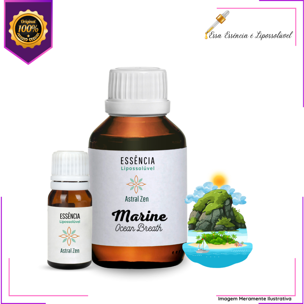 Essência Concentrada Marine Ocean Breath Vollmens Para Aromatizador - Sabonetes - Velas - Perfumes