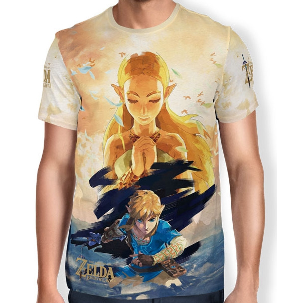 Camisa Full Print The Legend of Zelda - Breath of the Wild - Link
