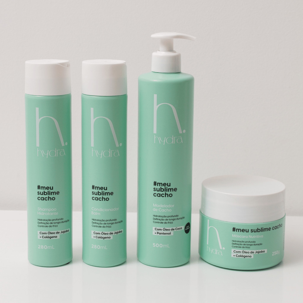 Kit para cacheadas, onduladas e crespas Meu Sublime Cacho com Modelador de Cachos 500mL Hydra Cosméticos