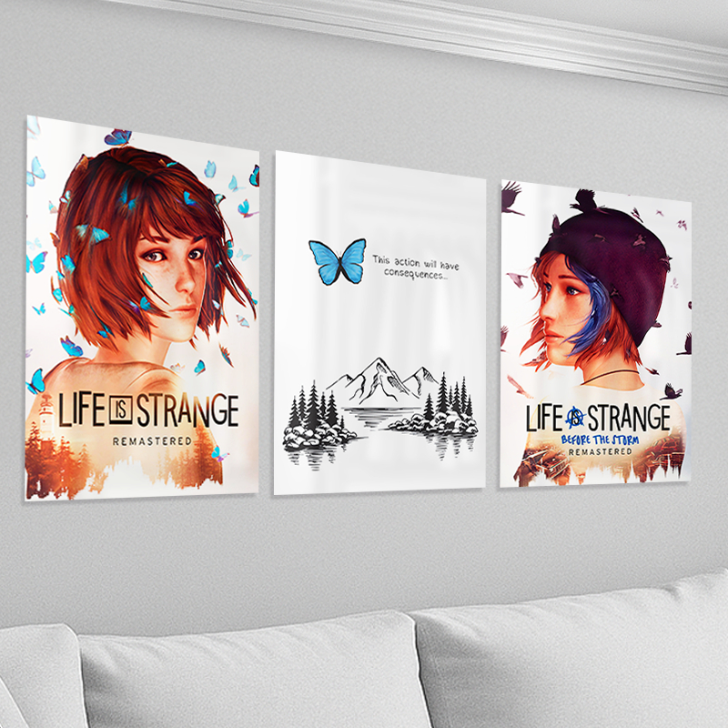 Kit 03 Placas Decorativas Quadros Life is Strange, Games, Rachel Amber, quadro presente