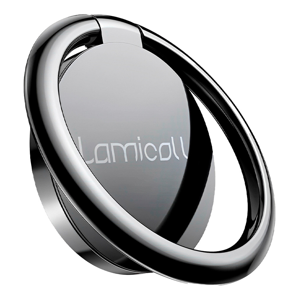 Suporte Anel Celular Lamicall em Metal pra fixação Preto