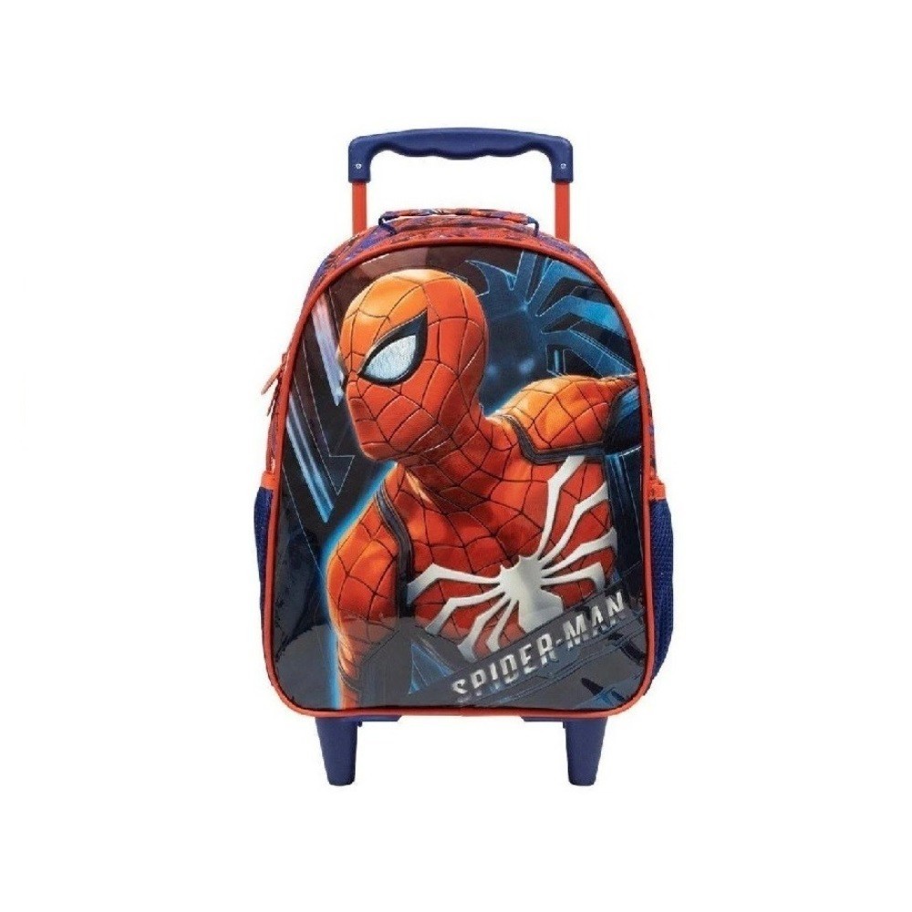 Mochila  De Rodinhas Escolar Menino Spider Man Premium