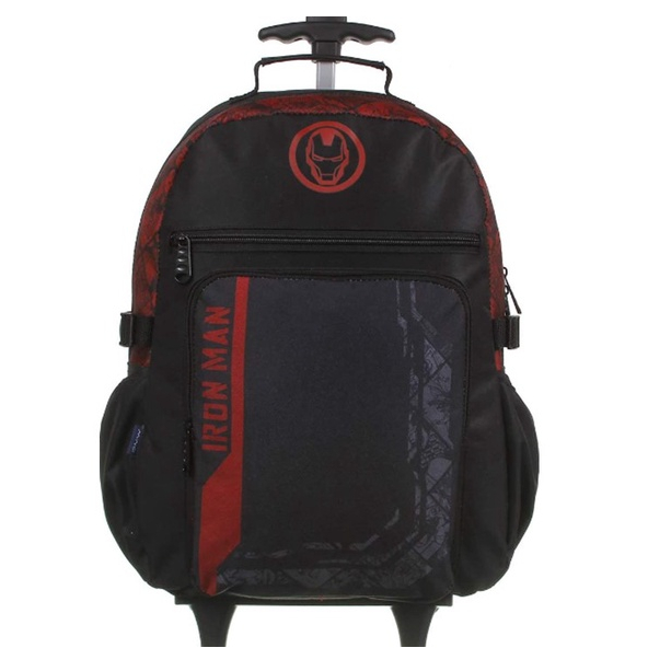 Mochila Escolar Menino De Rodinha e costas Marvel Comics Iron Man