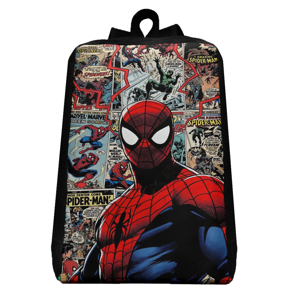 Mochila Homem Aranha Comics Retro Spider-Man HQ Infantil e Juvenil Volta às Aulas Escolar