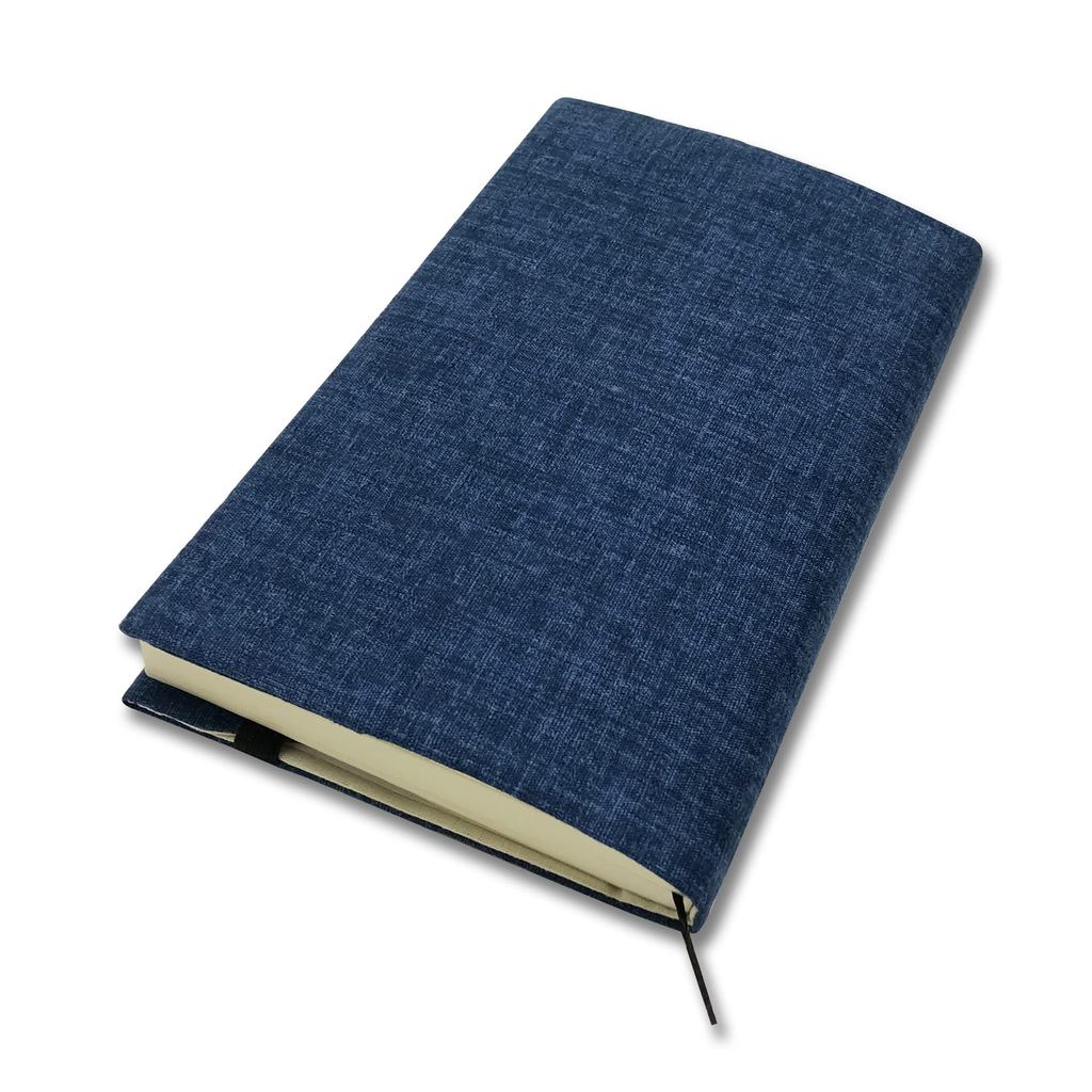 Stylish Adjustable Japanese Design Book Cover with Bookmark - Perfect for Reading and Gifting (Smoky Aqua Canvas, A5 Lit