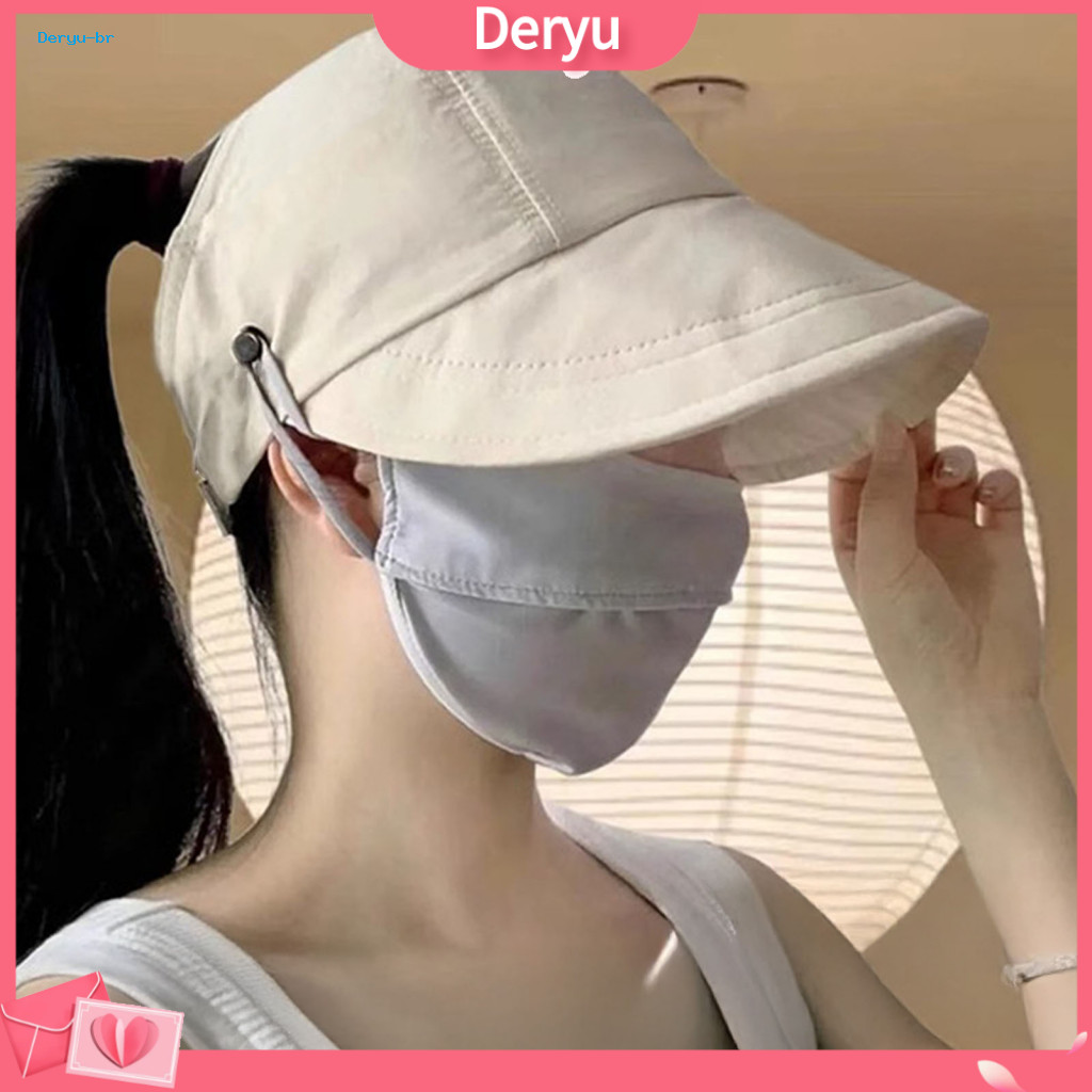 Women Sun Hat Adjustable with Extended Brim Hollow Top Ponytail Hole Design Lightweight Summer Outdoor Protection Cap fo