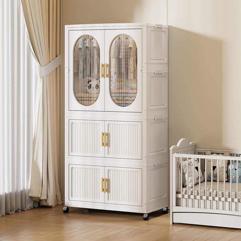 Children Wardrobe Home Clothes Blanket Storage Cabinet Storage Cabinet Folding