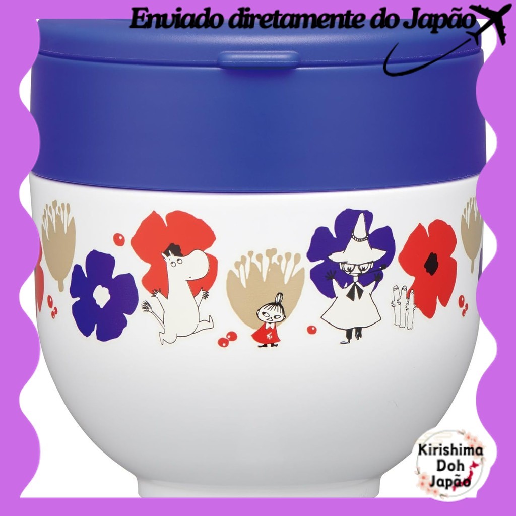 Skater Moomin 540ml Insulated Thermal Lunch Box 2-Tier Bento Food Jar with Folding Handle. Keep Rice Noodles Soup Hot or