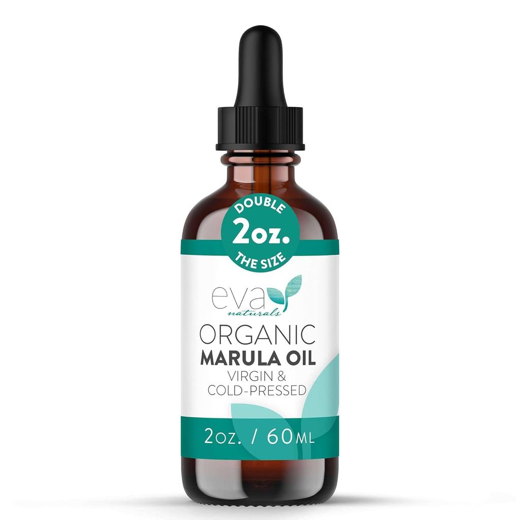 Eva Naturals Marula Oil – 100% Pure Cold Pressed Oil for Face, Hair, Skin & Body – Lightweight Facial & Massage Serum –