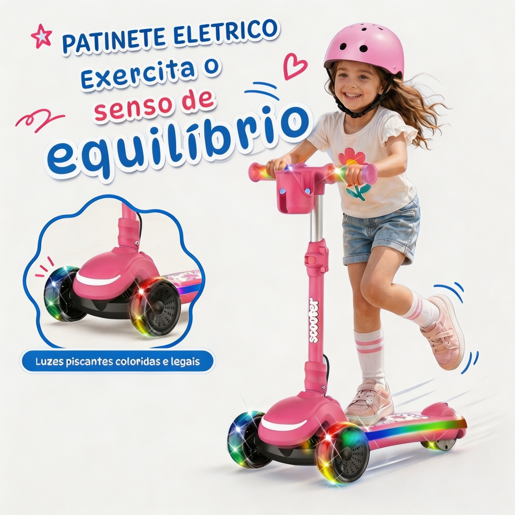 Children's Electric Scooter 5.5-inch 100W With10km/h Speed With Rechargeable Battery And Foot