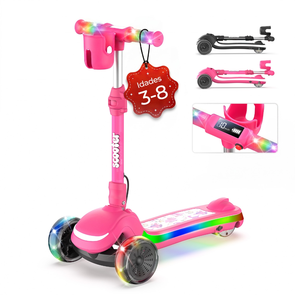 Children's Electric Scooter 5.5-inch 100W With10km/h Speed With Rechargeable Battery And Foot
