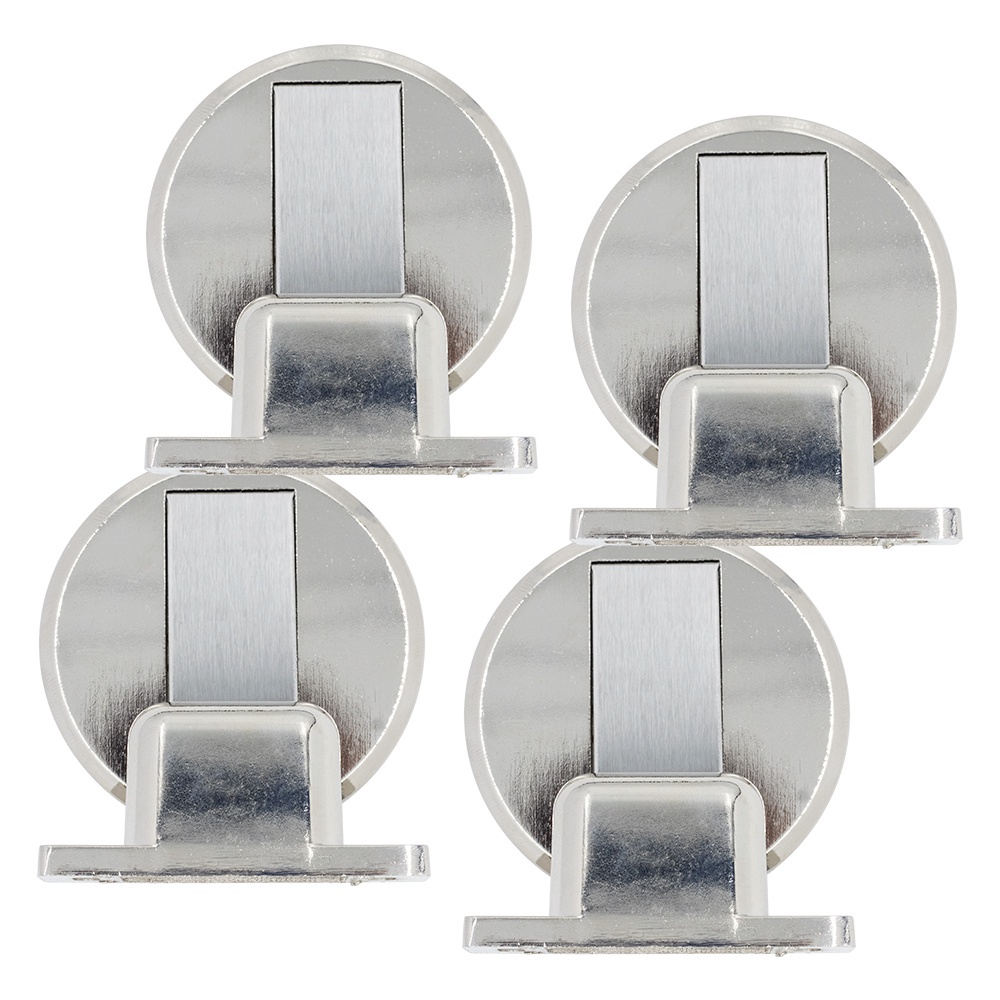 Kit 4 Fixador Prendedor Trava Portas Magnetico Baixo Relevo