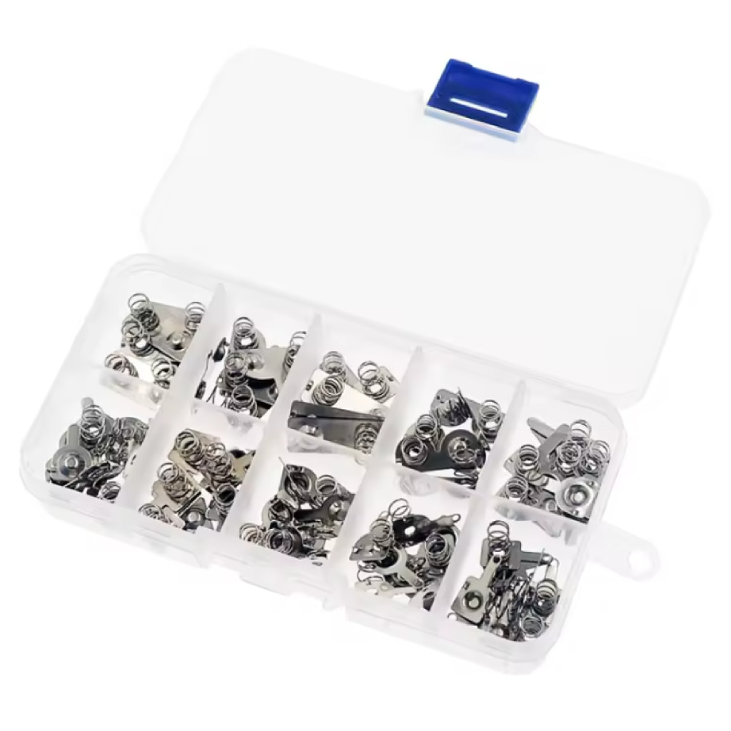 KIT PLACAS CONTATO MOLA REPARO BATERIA PILHAS AAA AA 10 MOD.