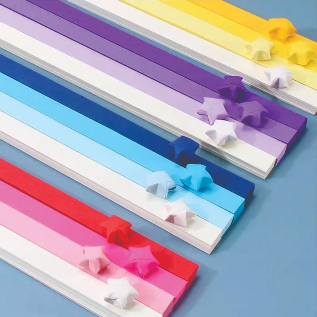Papel Origami Dobradura Coloridas para fazer Estrela (1560 tiras)