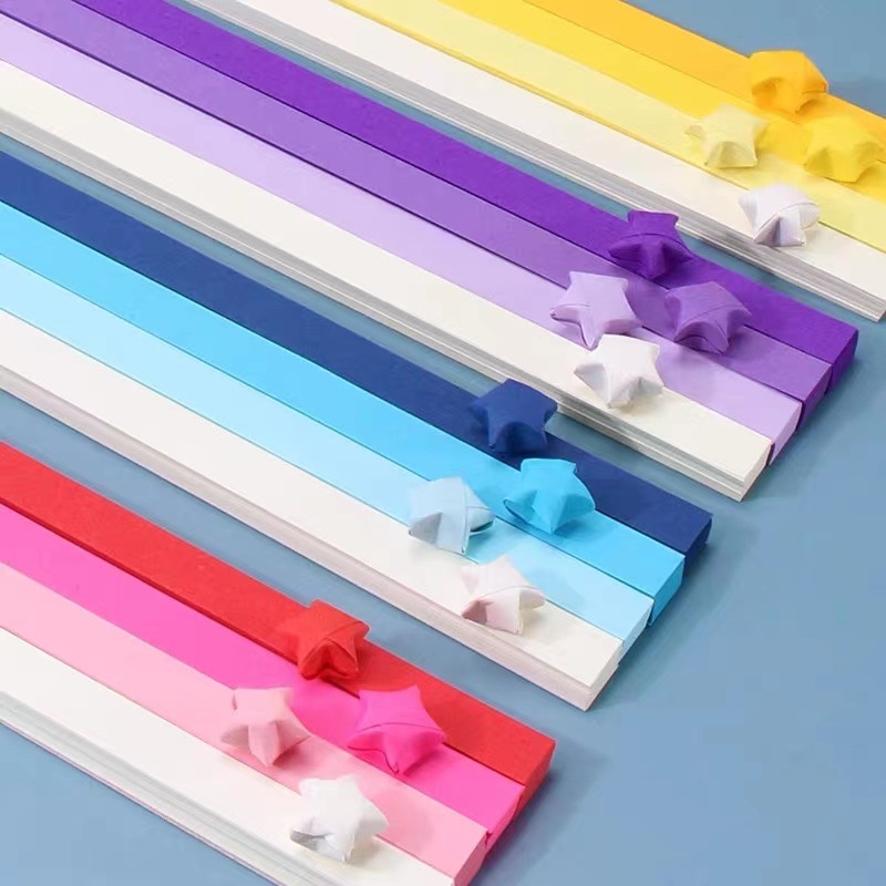 540/210 Strips Colorful Star Strip Origami Set Hand Fold DIY Gift Paper Household Decoration