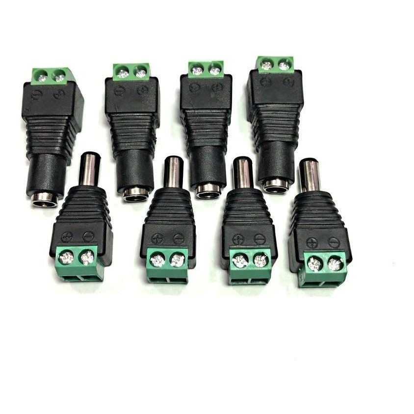 4 Plug P4 Fêmea Mais 4 Macho Borne Para Câmeras Adaptador