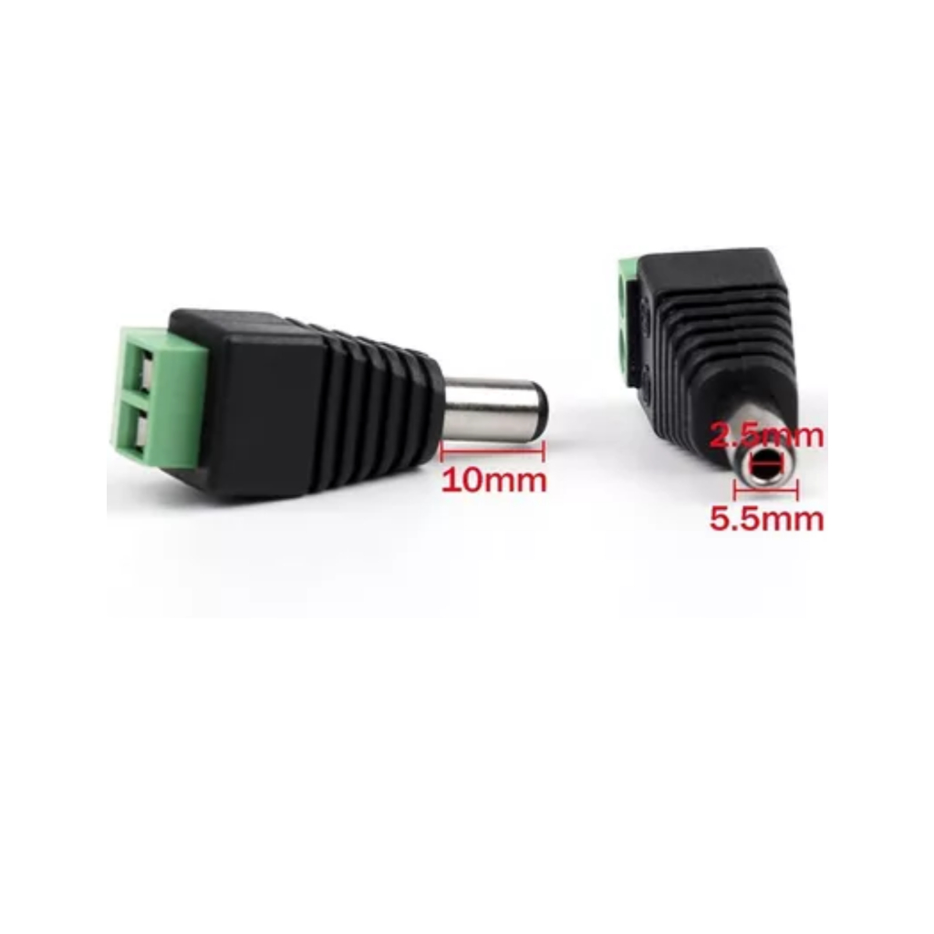 50 PEÇAS CONECTOR PLUG P4 MACHO COM BORNE CFTV CAMERA DE SEGURANÇA