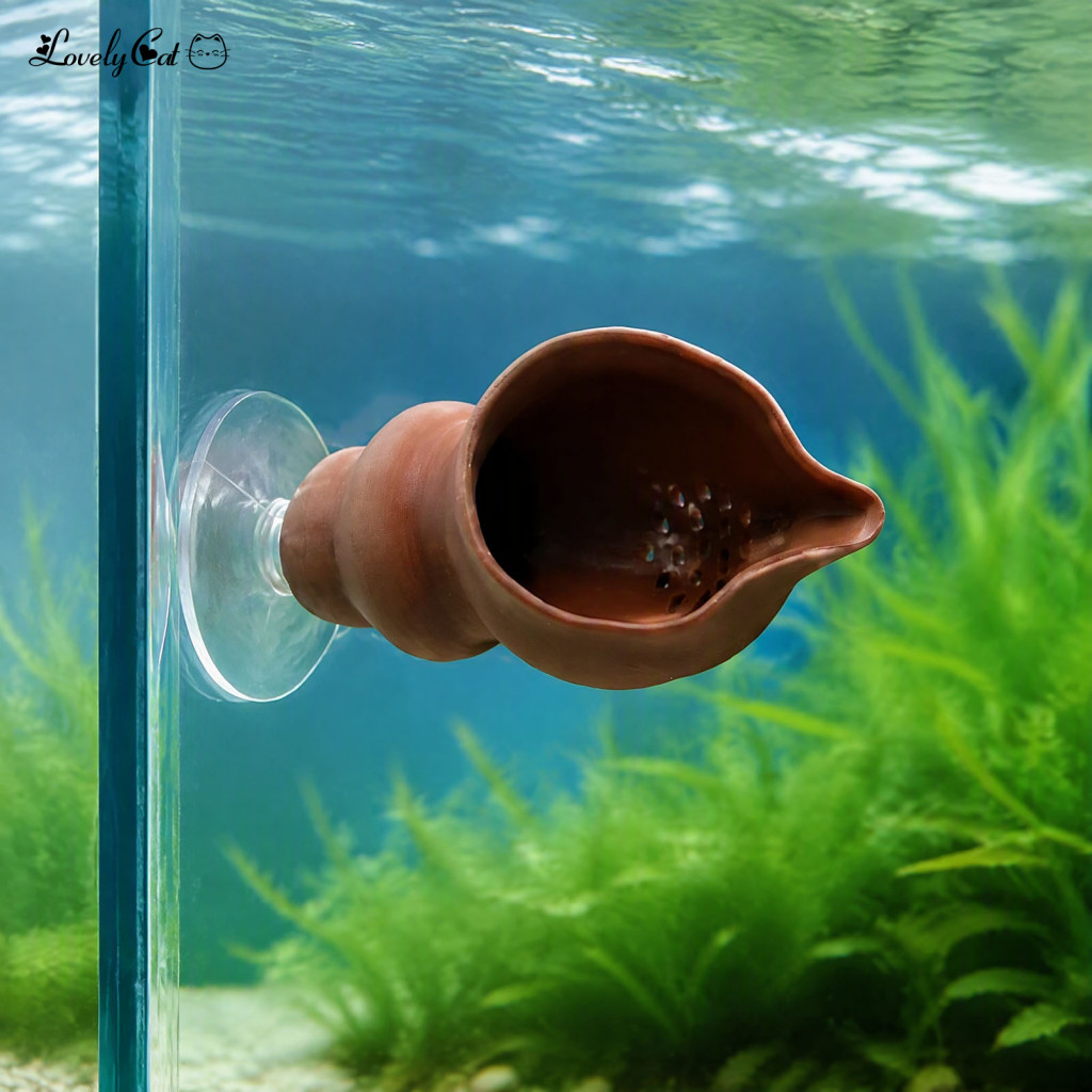 Fish Tank Accessories Betta Hammock with Strong Suction Cup – Natural Conch Pad Bed Bubble Nest Spot for Tanks Aquariu