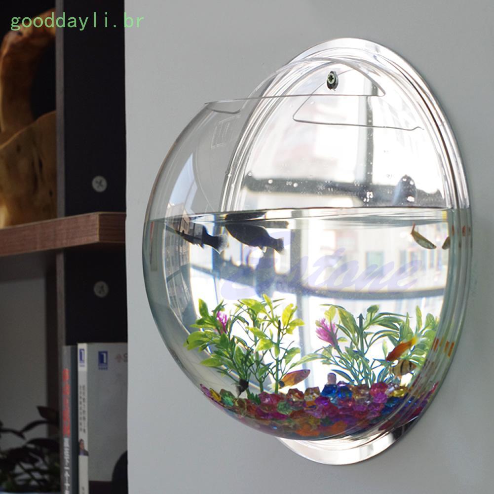 GOO Wall Fish Bowl Bubble Pendurado Transparente Aquário Parede Planta Plantador