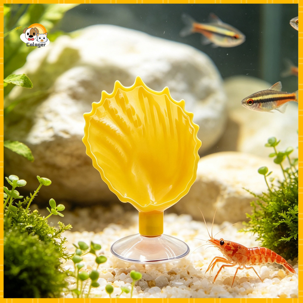 Betta Fish Bed Tank Decoration for Bettas Hammock with Suction Cup – Comfortable Shell Pad Bubble Nesting Habitat for