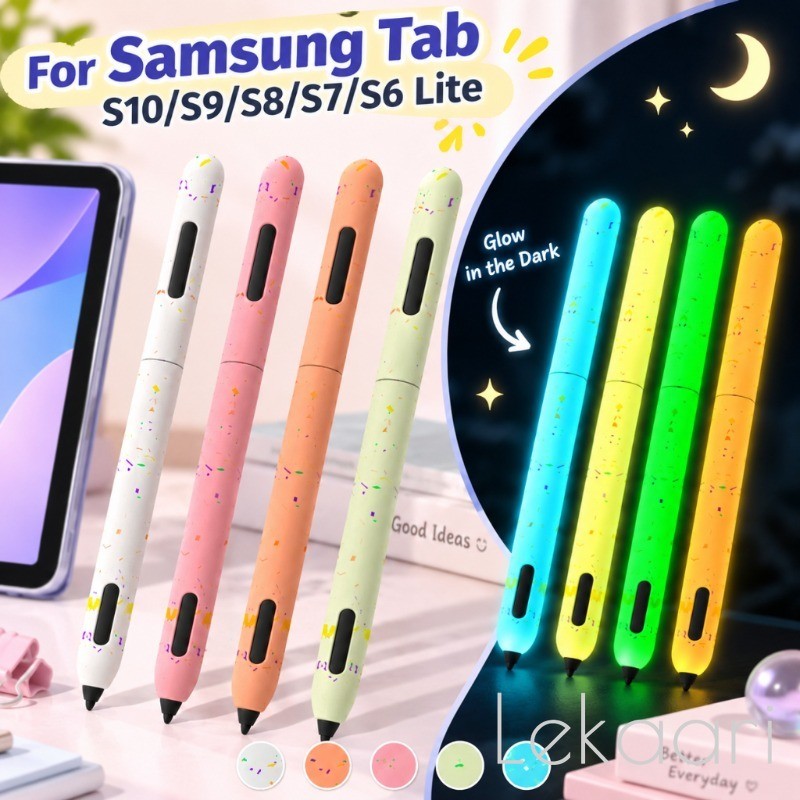 Capa De Silicone Luminosa Para Samsung Galaxy S Pen Tab S10 S9 S8 S7 FE Plus Ultra S6 Lite Case Touch Stylus Cover Manga